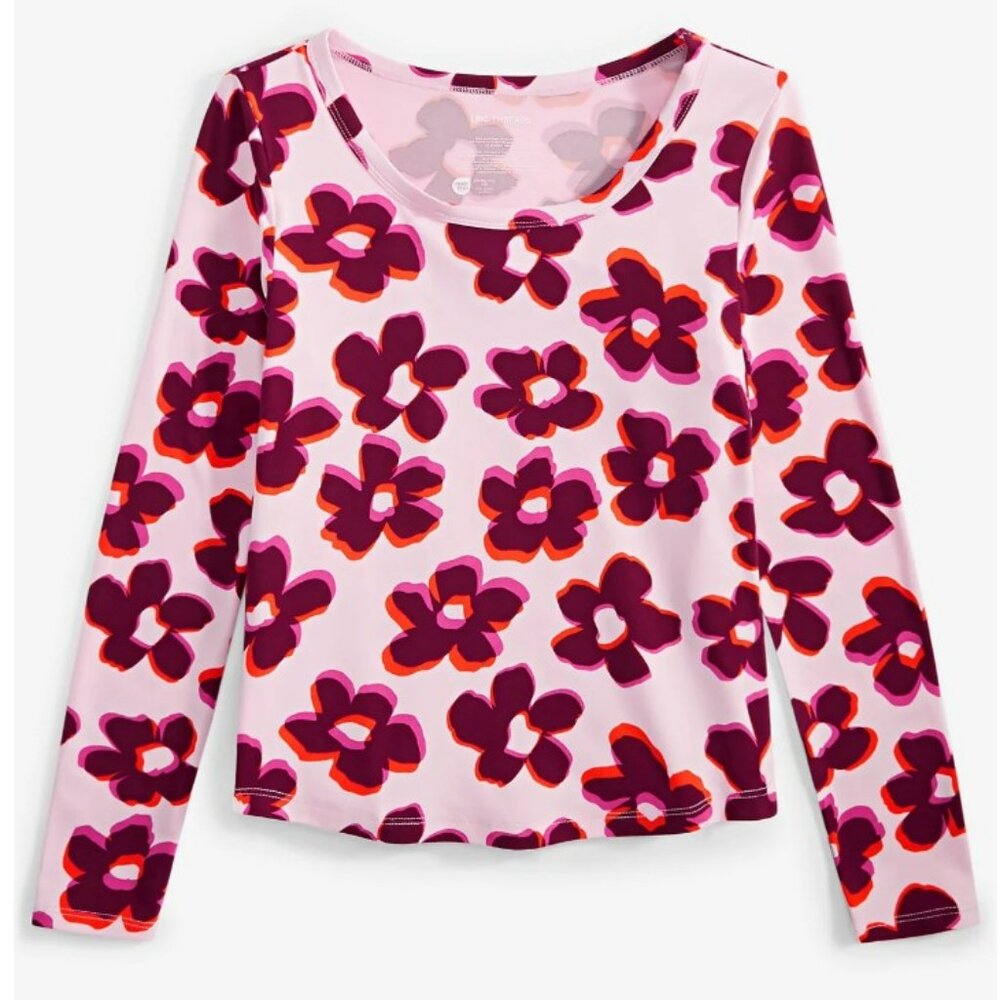 NWT. EPIC THREADS Little & Big Girls Long-Sleeve Blurred Floral Top